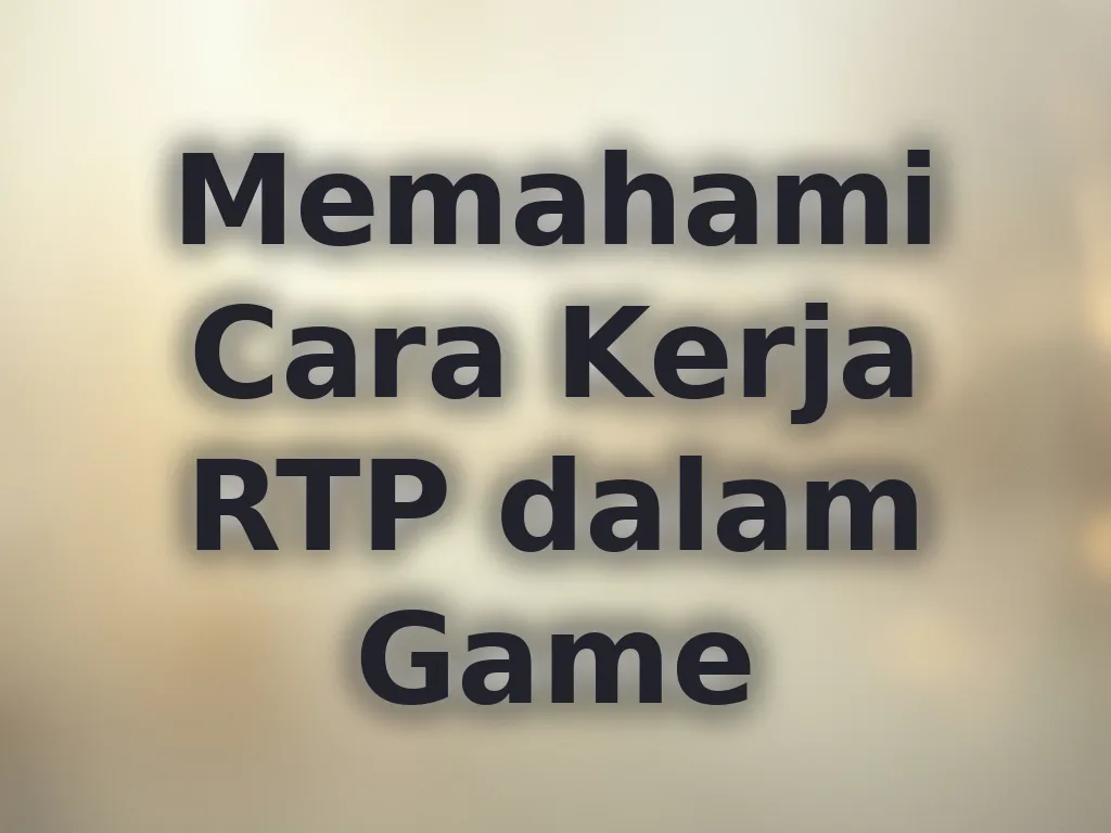 Memahami Cara Kerja RTP dalam Game